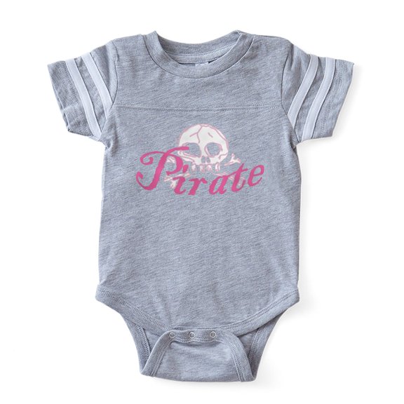 CafePress - Pink Pirate - Cute Infant Baby Football Bodysuit