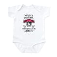 thumbnail image 1 of CafePress - Pink Princess Pigtail Pirate Body Suit - Baby Light Bodysuit, Size Newborn - 24 Months, 1 of 4