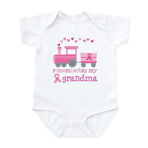 CafePress - Pink Ribbon Remembering Grandma Infant Bodysuit - Baby Light Bodysuit, Size Newborn - 24 Months