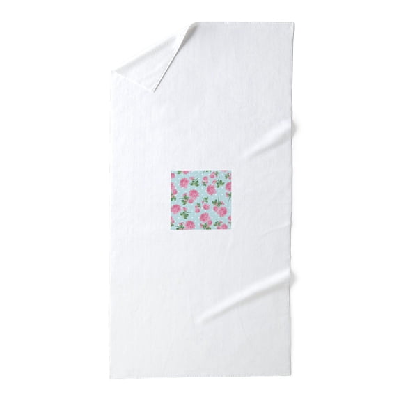 CafePress - Pink Roses On Mint - Large Beach Towel, Soft 30"x60" Towel with Unique Design