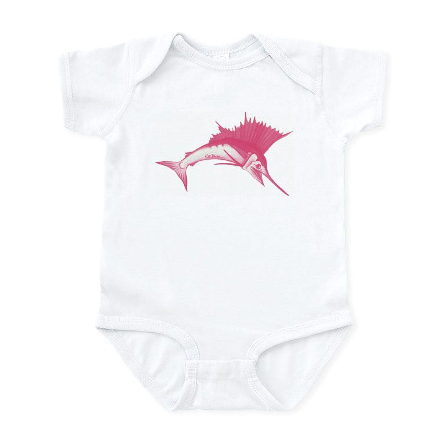 CafePress - Pink Sailfish Infant Onsie Body Suit - Baby Light Bodysuit, Size Newborn - 24 Months