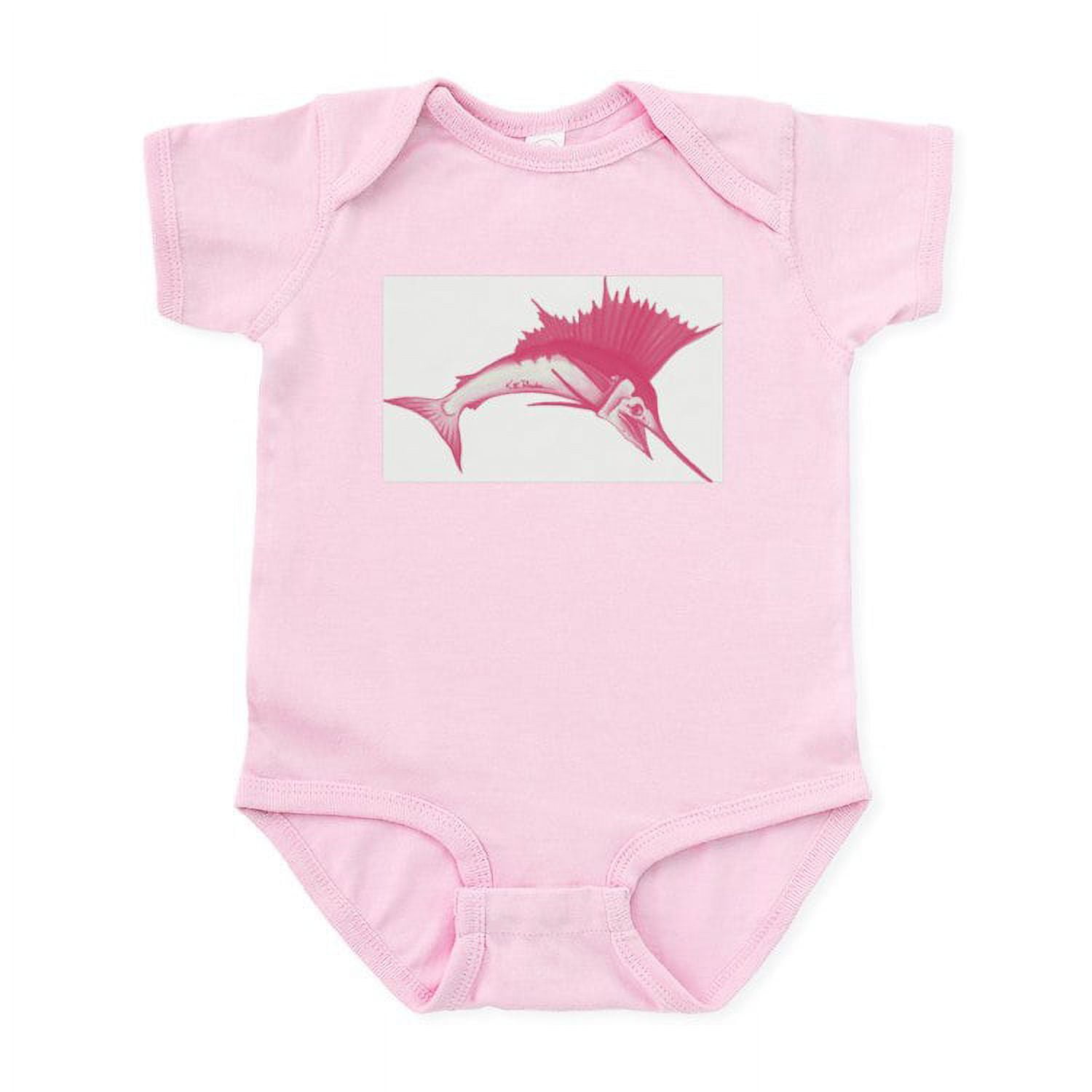 CafePress - Pink Sailfish Infant Onsie Body Suit - Baby Light Bodysuit, Size Newborn - 24 Months
