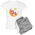 thumbnail image 1 of CafePress - Pink Sleepy Teddy On Moon - Women's Light Pajamas, 1 of 4