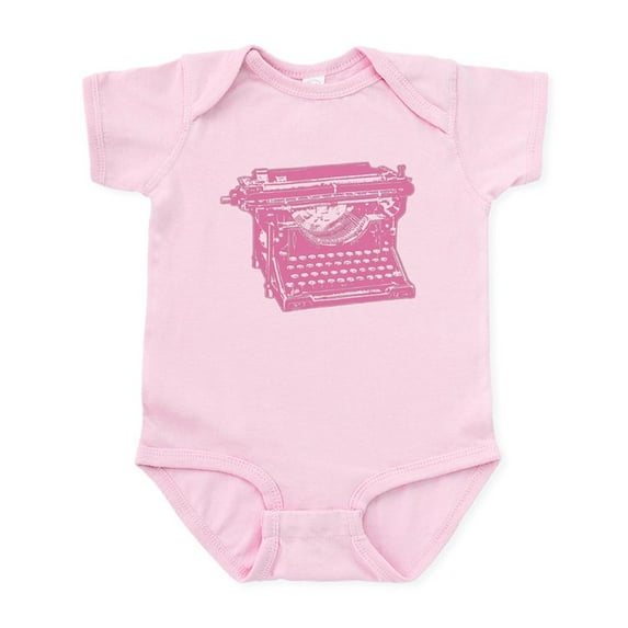 CafePress - Pink Typewriter Infant Bodysuit - Baby Light Bodysuit, Size Newborn - 24 Months