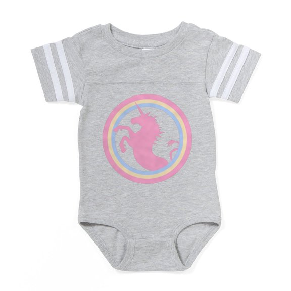 CafePress - Pink Unicorn - Cute Infant Baby Football Bodysuit