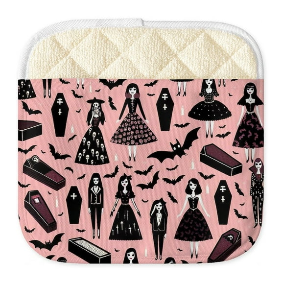 CafePress - Pink Vampire Dolls - Pot Holder with Printed Design, 9"x9"
