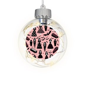 CafePress - Pink Vampire Dolls - Sparkle Fairy Lights Ornament Ball