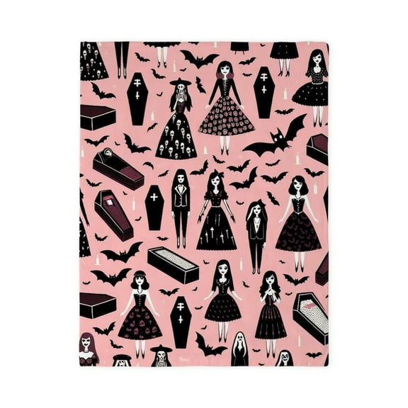CafePress - Pink Vampire Dolls - Twin Duvet Cover, Printed Comforter Cover