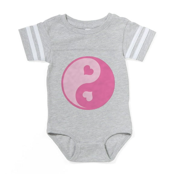 CafePress - Pink Yin Yang_New - Cute Infant Baby Football Bodysuit