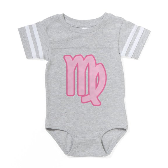 CafePress - Pink Zodiac Virgo - Cute Infant Baby Football Bodysuit