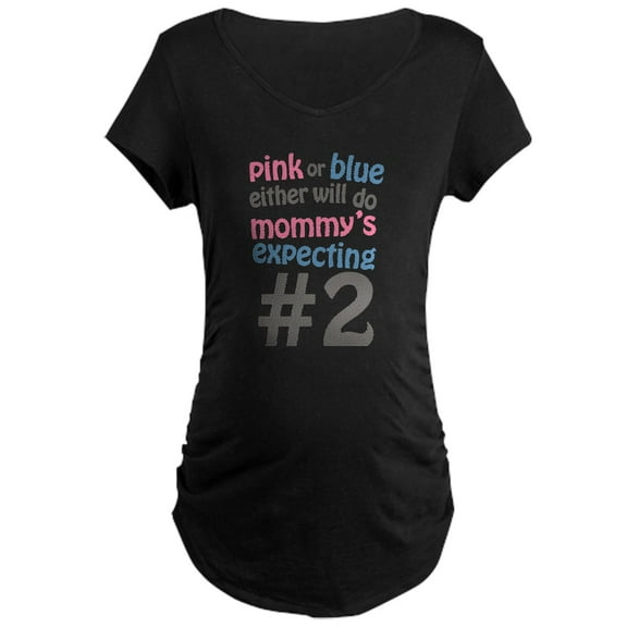 CafePress - Pinkorblue Maternity T Shirt - Maternity Dark T-Shirt