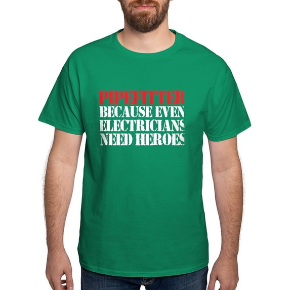 CafePress - Pipefitter Electrician Heroes T Shirt - Men's Classic Graphic Cotton T-Shirt
