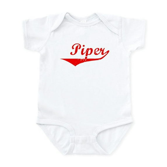 CafePress - Piper Vintage (Red) Infant Bodysuit - Baby Light Bodysuit, Size Newborn - 24 Months