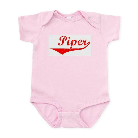 CafePress - Piper Vintage (Red) Infant Bodysuit - Baby Light Bodysuit, Size Newborn - 24 Months