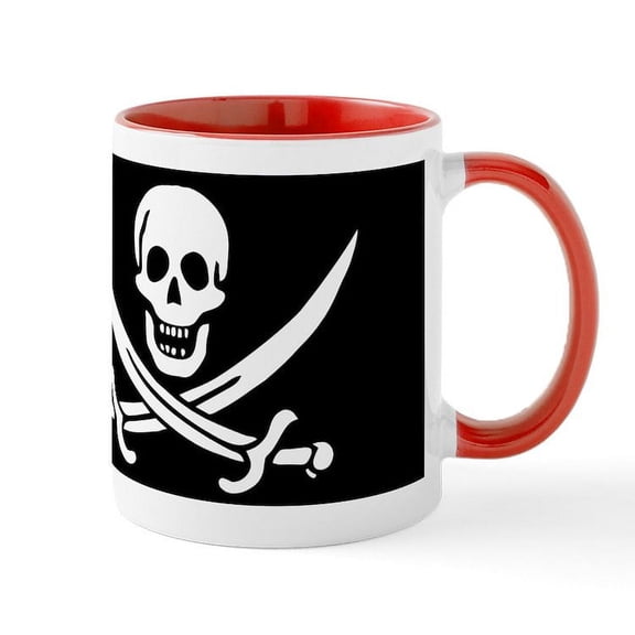 CafePress - Pirate Calico Jack Mug - 11 oz Ceramic Mug - Novelty Coffee Tea Cup