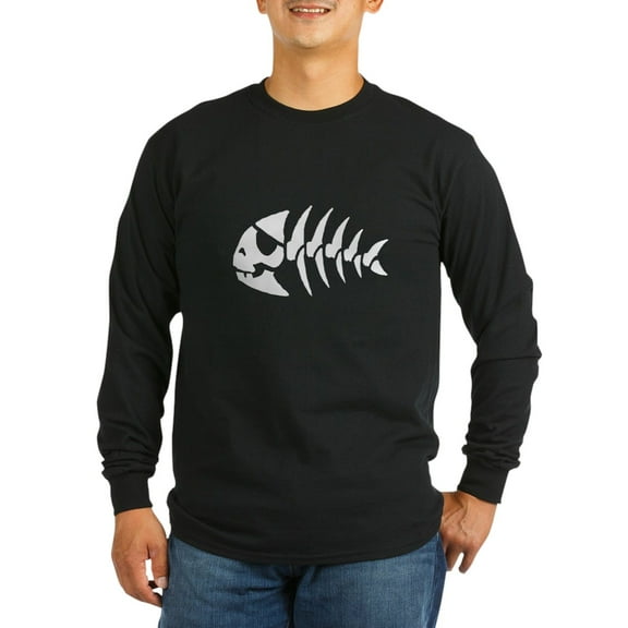 CafePress - Pirate Fish Long Sleeve Dark T Shirt - Long Sleeve Dark T-Shirt
