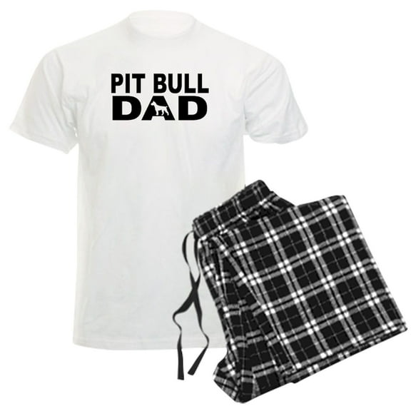 CafePress - Pit Bull Dad Pajamas - Men's Light Loose Fit Cotton Pajama Set