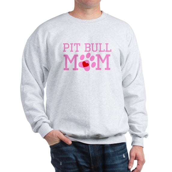 CafePress - Pit Bull Mom Sweatshirt - Crew Neck Sweatshirt