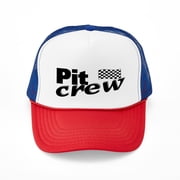 CafePress - Pit Crew Racing Flag - Trucker Hat - Polyester Foam Front and Nylon Mesh Weave Back