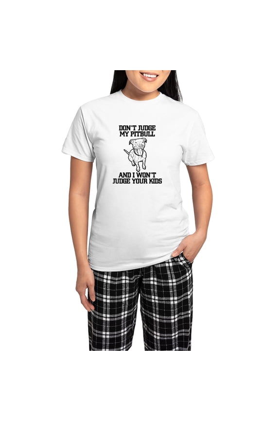 - Pitbull Women's Light Pajamas - Women's Short Sleeve Print T-Shirt and Pants Light Cotton Pajama Set