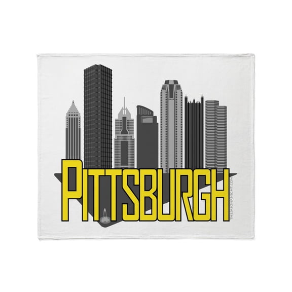 CafePress - Pittsburgh City Colors Throw Blanket - Soft Fleece Throw Blanket, 50"x60" for All Ages