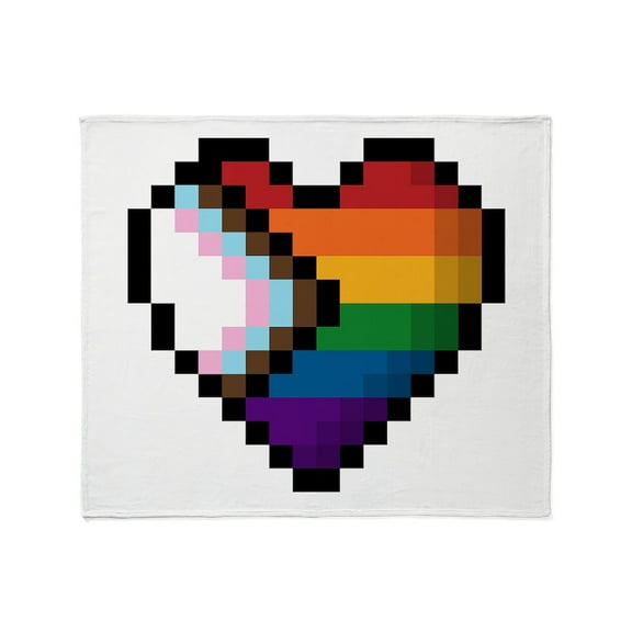 CafePress - Pixel Heart - Soft Fleece Throw Blanket, 50"x60" for All Ages
