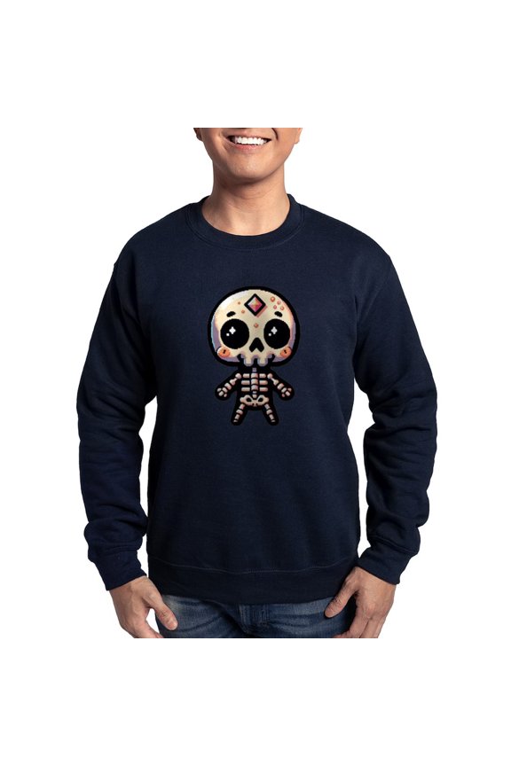 - Pixel Art Skeleton - Classic Crew Neck Sweatshirt
