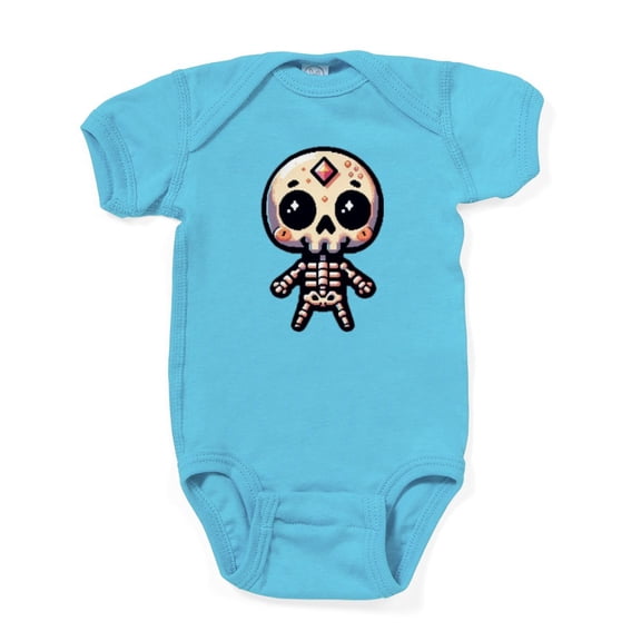CafePress - Pixel Skeleton - Cute Infant Bodysuit Baby Romper - Size Newborn - 24 Months