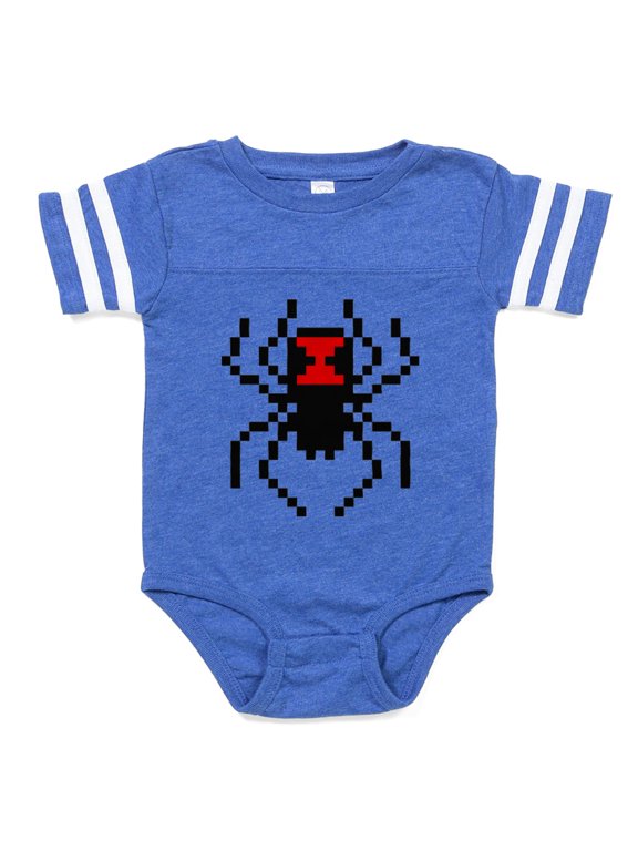 - Pixel Spider_Tr3 - Cute Infant Baby Football Bodysuit