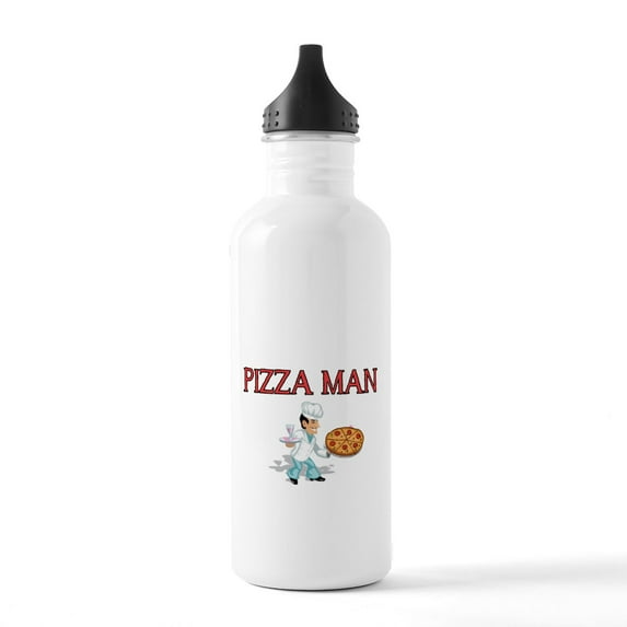 CafePress - Pizza Man Water Bottle - Stainless Steel Water Bottle, Sports Bottle, 1.0L