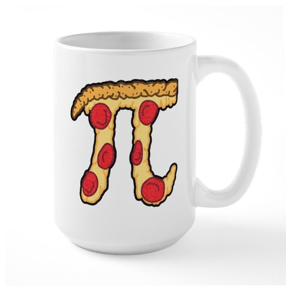 CafePress - Pizza Pi - 15 oz Ceramic Large White Novelty Mug