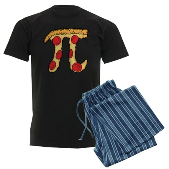 CafePress - Pizza Pi Men's Dark Pajamas - Men's Dark Loose Fit Cotton Pajama Set