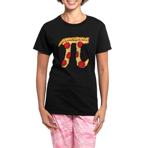 CafePress - Pizza Pi Women's Dark Pajamas - Women's Short Sleeve Print T-Shirt and Pants Dark Cotton Pajama Set