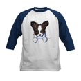 thumbnail image 1 of CafePress - Pkt Papillon Puppy Kids Baseball Jersey - Kids Cotton Baseball Jersey, 3/4 Sleeve Shirt, 1 of 4