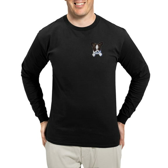 CafePress - Pkt Papillon Puppy Long Sleeve Dark T Shirt - Long Sleeve Dark T-Shirt