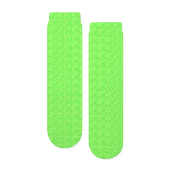 CafePress - Plain Lime Green - Unisex Novelty Printed Crew Adult Socks