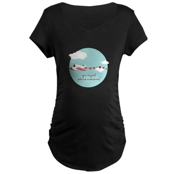 CafePress - Plane Awesome Maternity T Shirt - Maternity Dark T-Shirt