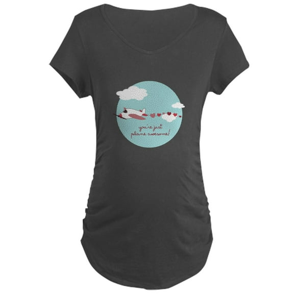 CafePress - Plane Awesome Maternity T Shirt - Maternity Dark T-Shirt
