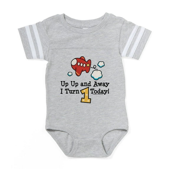 CafePress - Planebday1 - Cute Infant Baby Football Bodysuit