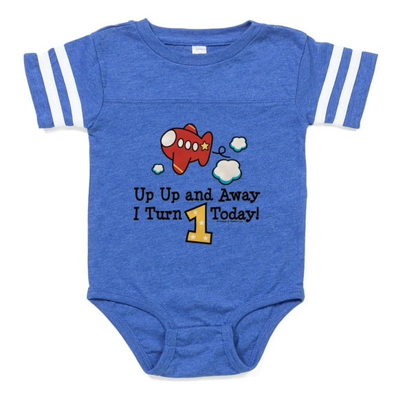 CafePress - Planebday1 - Cute Infant Baby Football Bodysuit