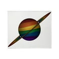 thumbnail image 1 of CafePress - Planet And Rings In LGBTQ Rainbow Pride Flag Color - Soft Fleece Throw Blanket, 50"x60" for All Ages, 1 of 5