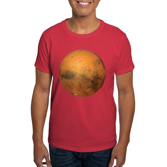 CafePress - Planet Mars Dark T Shirt - Men's Classic Graphic Cotton T-Shirt