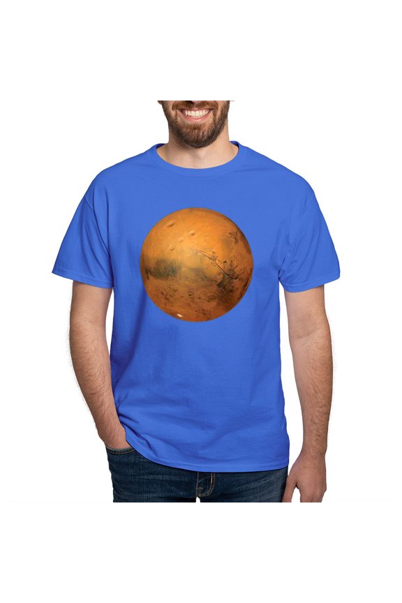 - Planet Mars Dark T Shirt - Men's Classic Graphic Cotton T-Shirt
