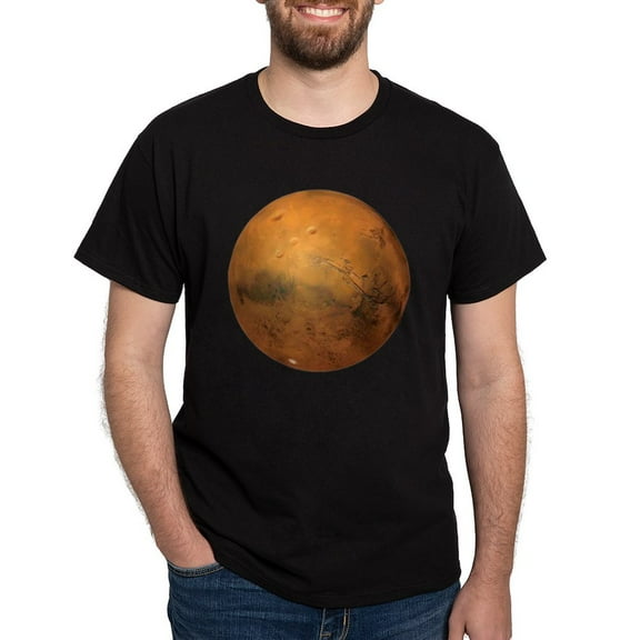 CafePress - Planet Mars Dark T Shirt - Men's Classic Graphic Cotton T-Shirt