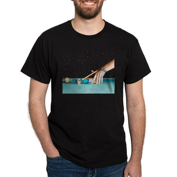 CafePress - Planetary Pool Black T Shirt - Men's Classic Graphic Cotton T-Shirt