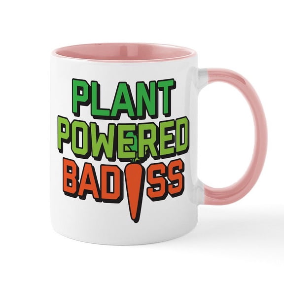 CafePress - Plant Powered Badass - 11 oz Ceramic Mug - Novelty Coffee Tea Cup