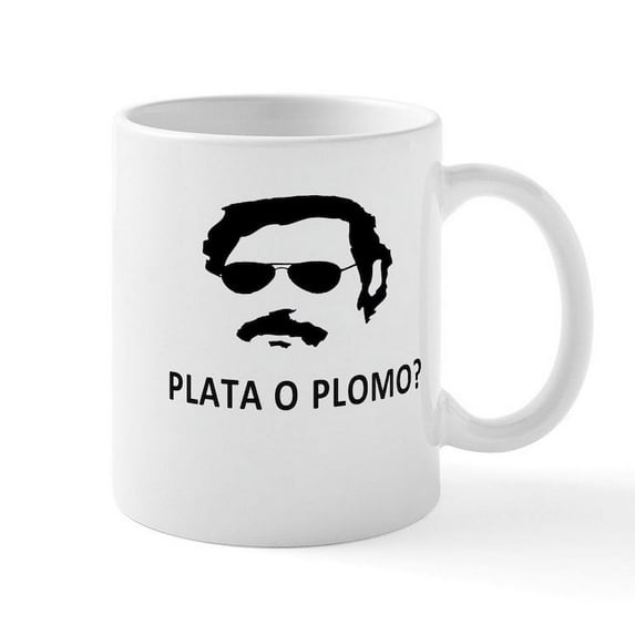 CafePress - Plata O Plomo Mugs - 11 oz Ceramic Mug - Novelty Coffee Tea Cup