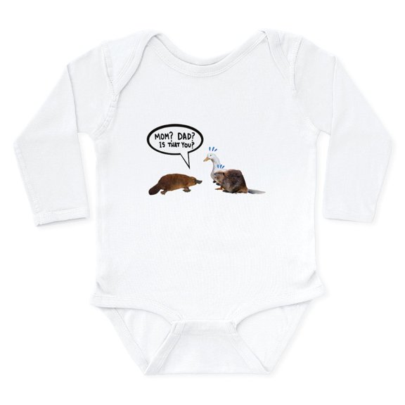 CafePress - Platypus Awkward Encounter Body Suit - Long Sleeve Cotton Baby Bodysuit