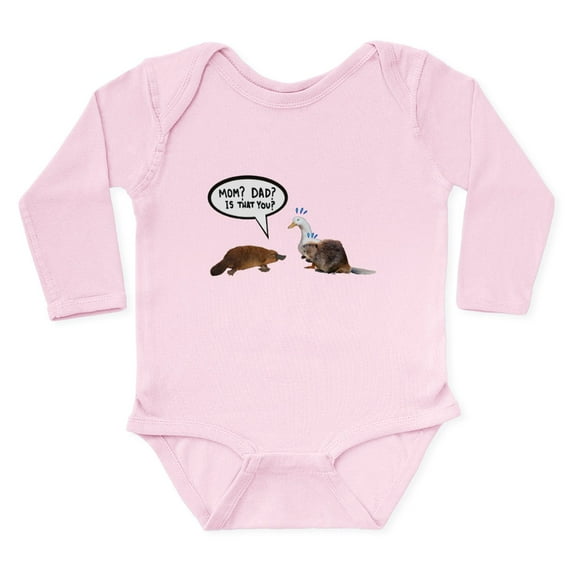 CafePress - Platypus Awkward Encounter Body Suit - Long Sleeve Cotton Baby Bodysuit