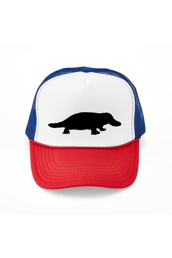 - Platypus (Silhouette) - Adjustable Unisex Printed Trucker Hat with Mesh Back